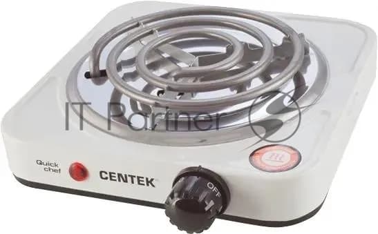Электрическая плитка Centek CT-1508 (белый) 1конфорка ТЭН 140мм, 1000Вт, индикатор работы