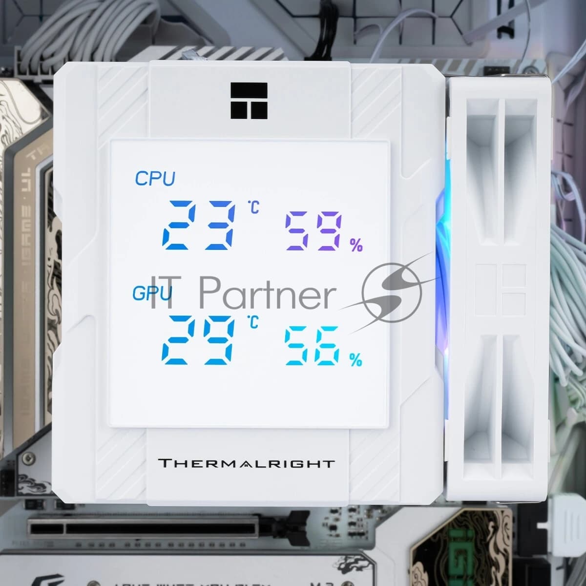 Кулер для процессора Thermalright Peerless Assassin 120 Digital White ARGB (4-pin PWM, LED temp., 162mm, Ni/Cu, 6x6mm, ARGB, 2x120mm, 88.89CFM, 25.6dBA, 1850RPM, S: 1851, 1700, 1200, 115X, AM5, AM4, white)