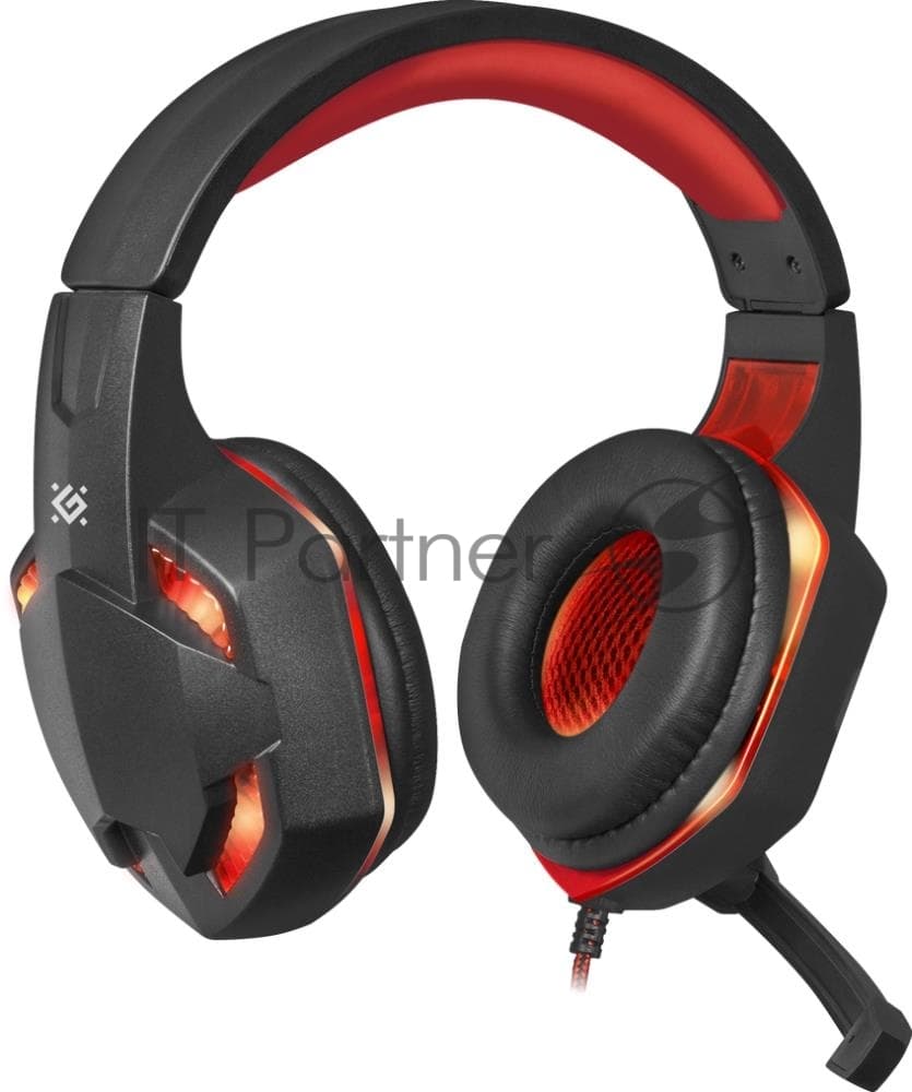 Гарнитура Defender WARHEAD G-370 черный/красный