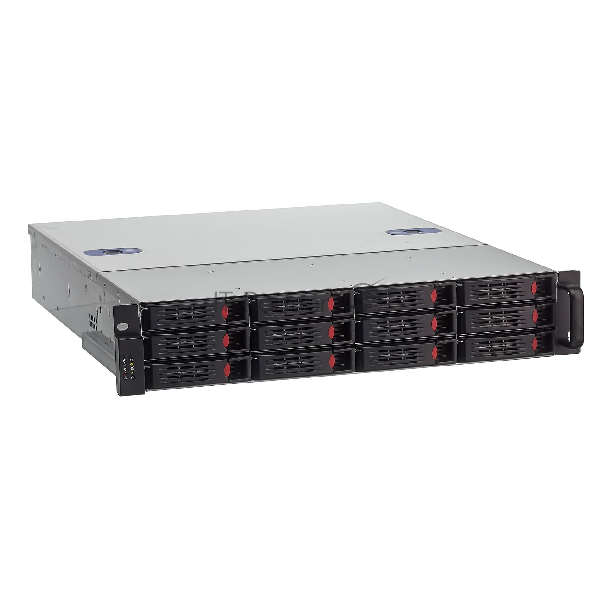 Серверный корпус ExeGate Pro 2U550-HS12 (RM 19", высота 2U, глубина 550, БП 1U-600ADS,12xHotSwap, USB)