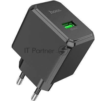 Сетевое зарядное устройство HOCO CS12A 1USB 3.0A QC3.0 18W, черный