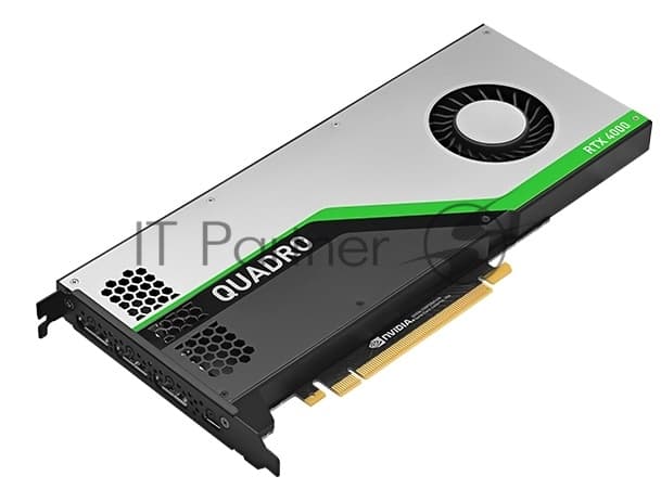 Видеокарта PNY NVIDIA Quadro RTX 4000 (Turing TU106), 8GB GDDR6/256 bit, , 3xDP, DisplayPort-DVI-D, USB Type-C, 1xStereo, 1xSync,PCI Express 3.0 16x VCQRTX4000BLK-1