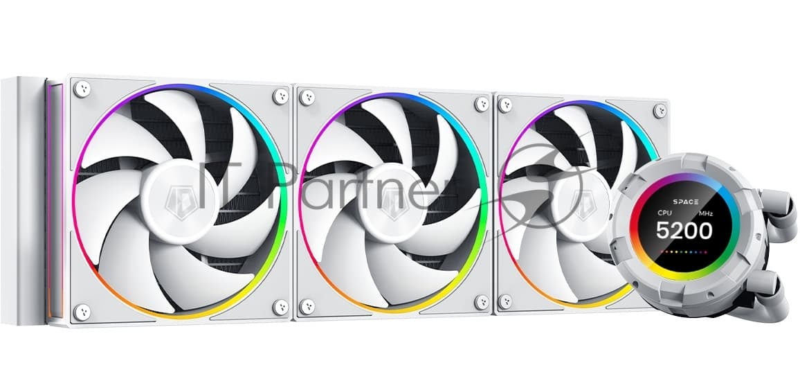 Система жидкостного охлаждения ID-Cooling SL360 белый 120мм алюминий+медь 2000rpm 30db 4-pin 350W