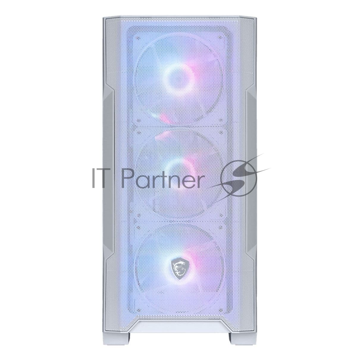Корпус MSI MAG FORGE M100R, Mini-Tower, белый, 4 x 120 мм