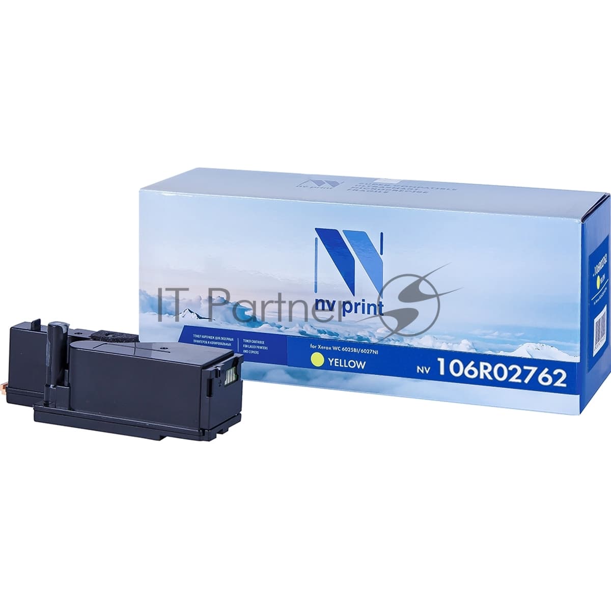 Картридж лазерный NVPrint совместимый Xerox 106R02762 Yellow для Phaser 6020/6022/WorkCentre 6025/6027 (1000k)