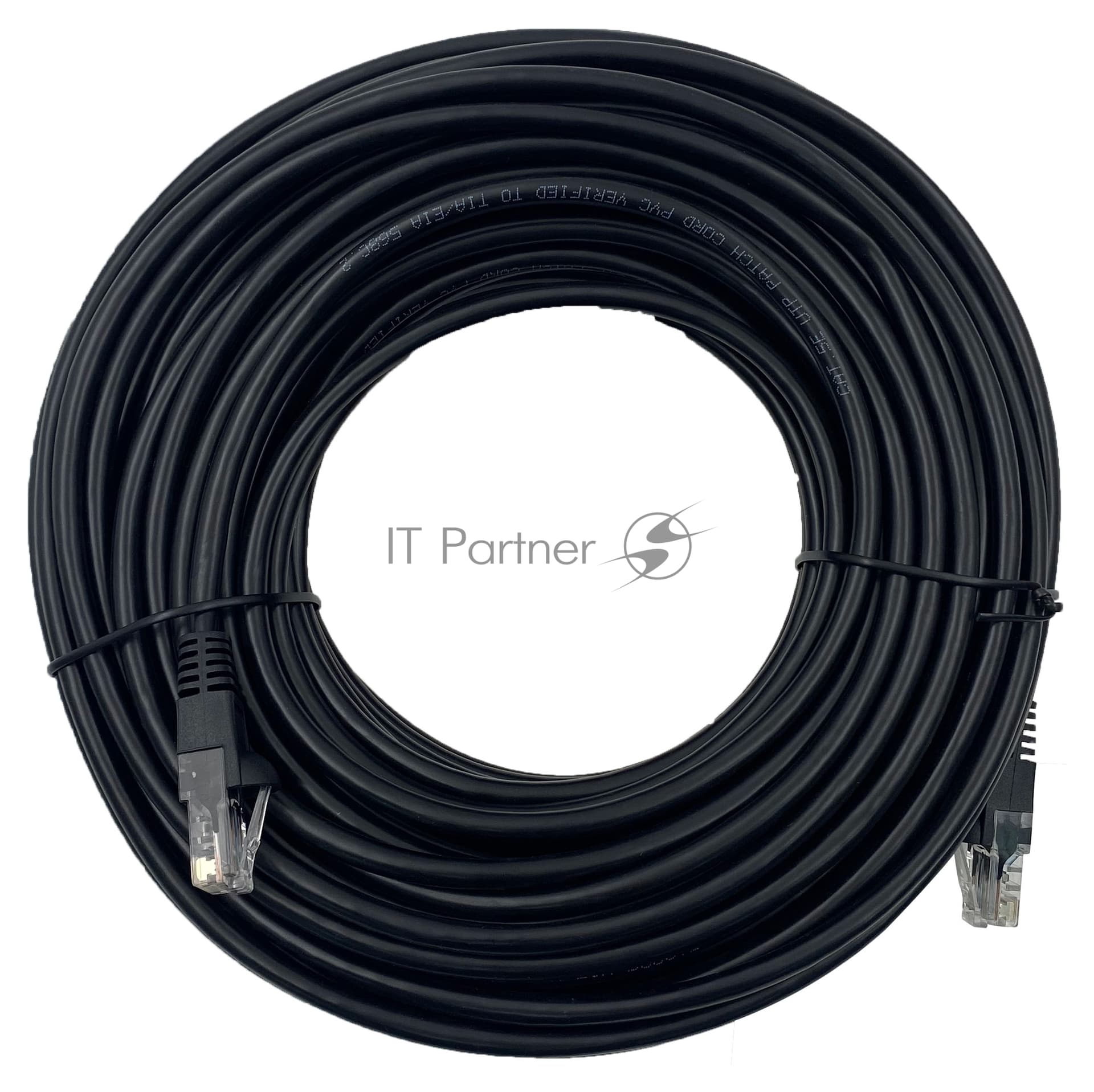 Патч-корд Buro UTP 4 пары cat.5e CCA molded 30м черный RJ-45 (m)-RJ-45 (m)