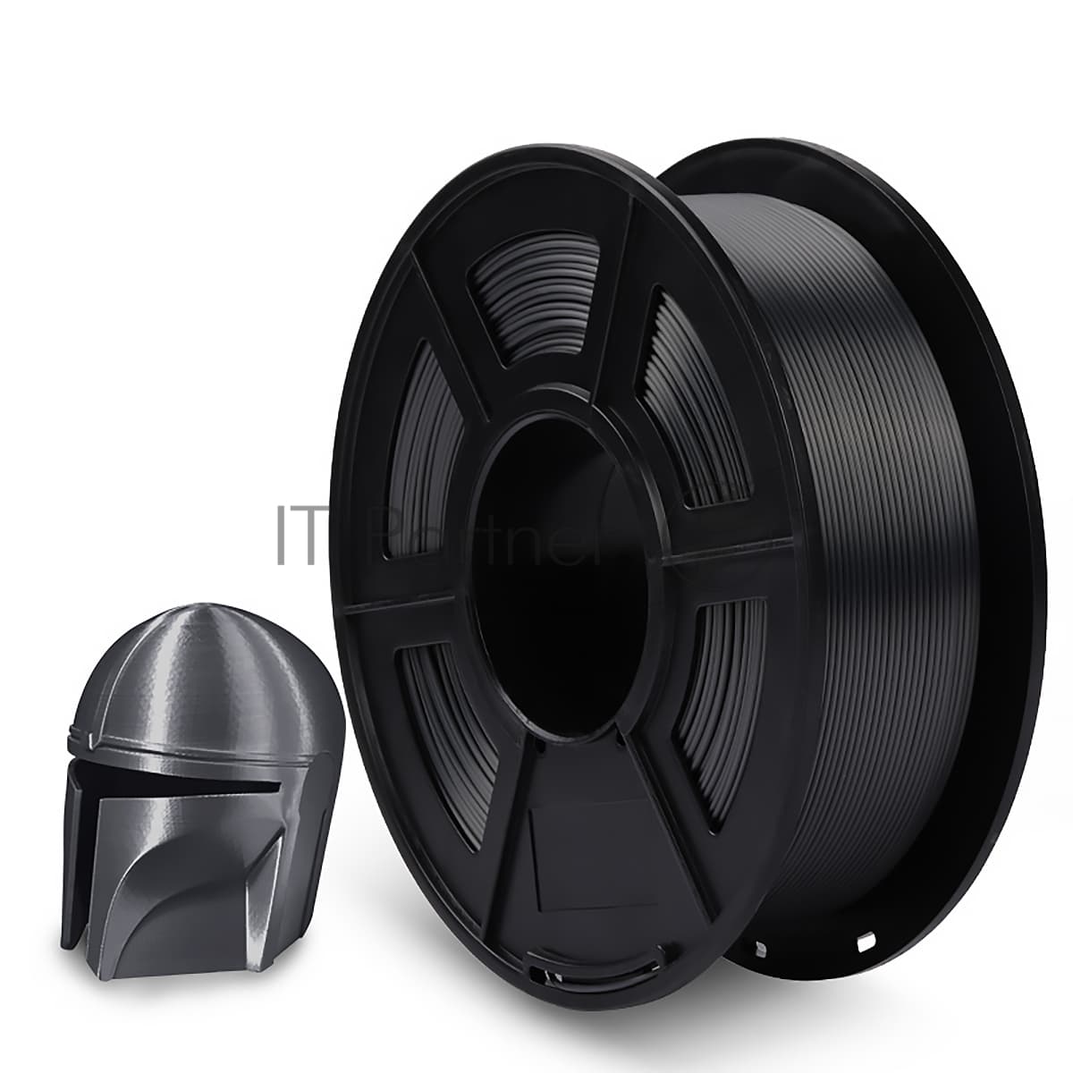-/ Филамент NVPRINT Silk PLA+ Grey для 3D печати диаметр 1.75мм длина 330 метров масса 1 кг