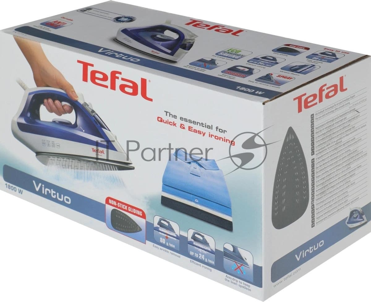 Утюг Tefal FV1711E0 1800 Вт синий/белый