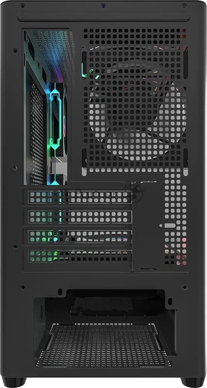 Компьютерный корпус Formula Crystal U1M черный без БП mATX 1xUSB3.0 1xUSB3.1 audio bott PSU