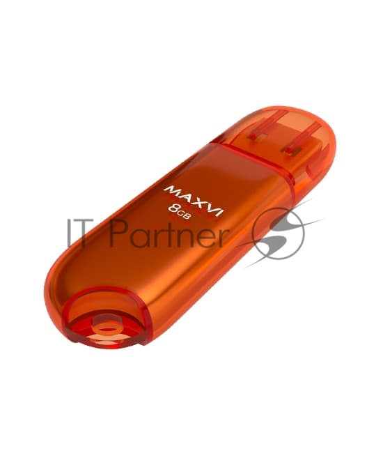 Флешка USB Maxvi P1 orange (FD8GBUSB20C10P1), 8GB, USB 2.0, R/W 15/5, оранжевый