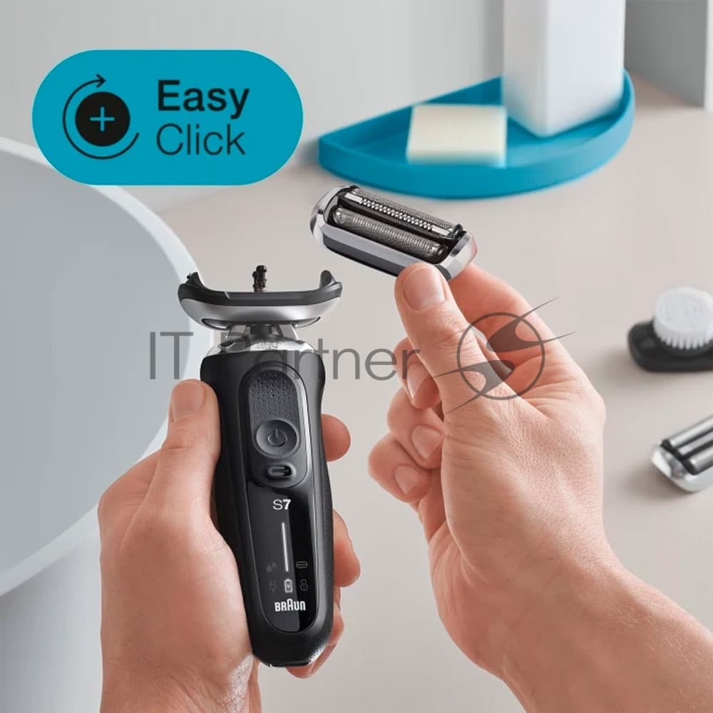 Электробритва сетчатая Braun Series 7 71-N1000S реж.эл.:3 питан.:аккум. черный