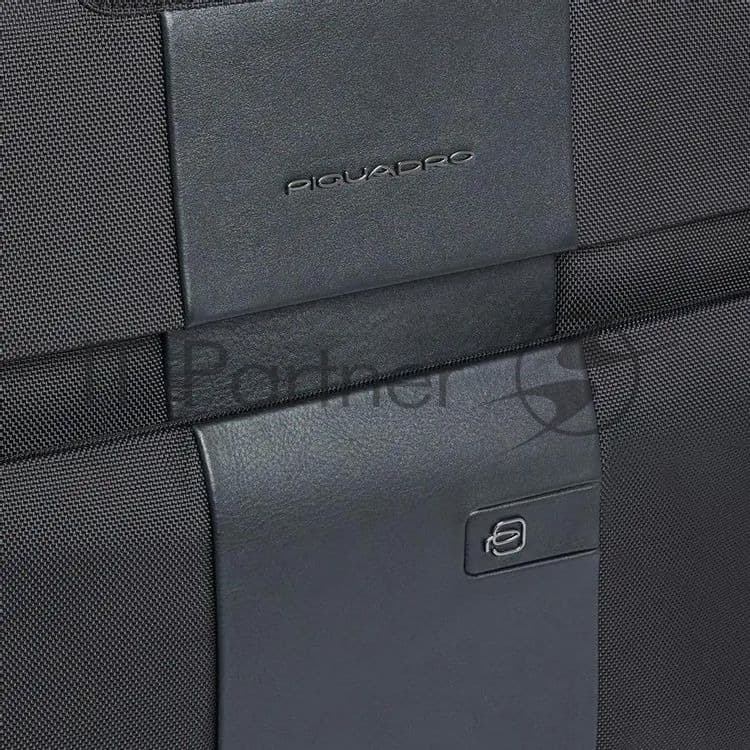 Сумка портплед Piquadro Brief2 PA7047BR2/N черная нейлон/натур.кожа