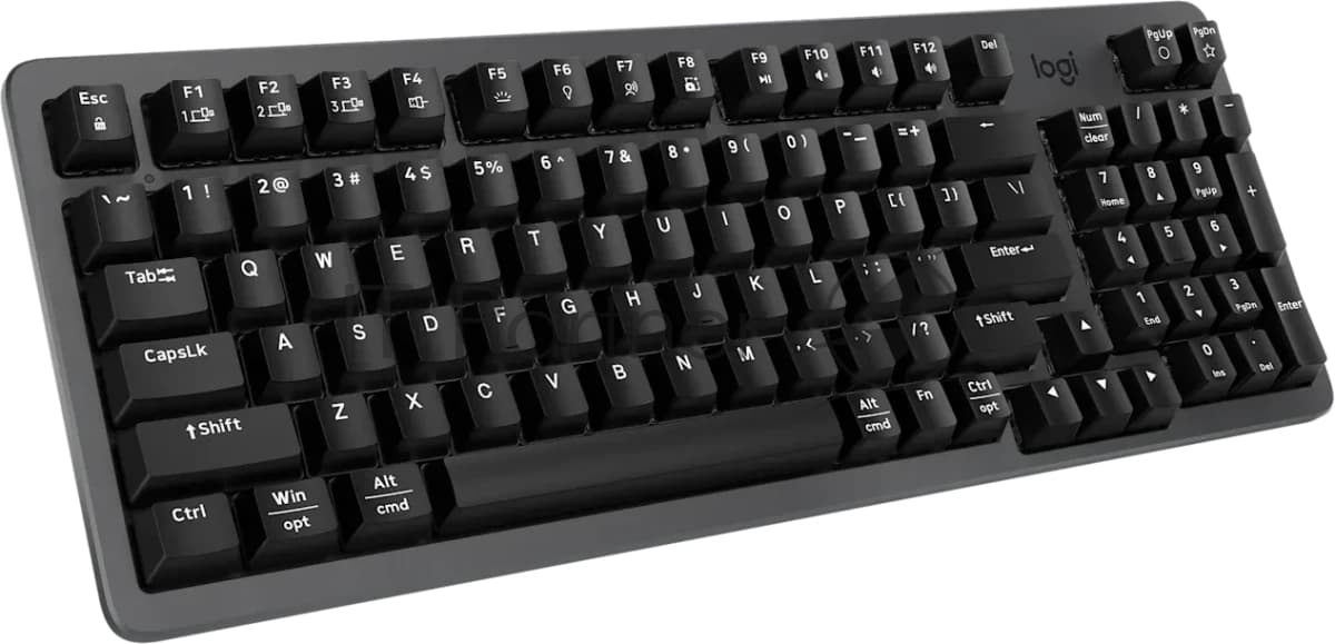 Клавиатура Logitech K868 гибридная, USB Type-A, Bluetooth, радиоканал, чёрный