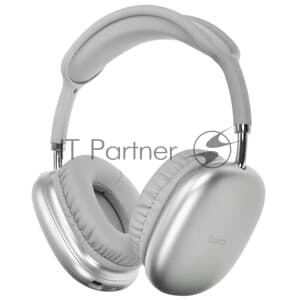 Беспроводные/проводные наушники Hoco W35 серебристый, полноразмерные, Bluetooth + проводной, до 40 ч.