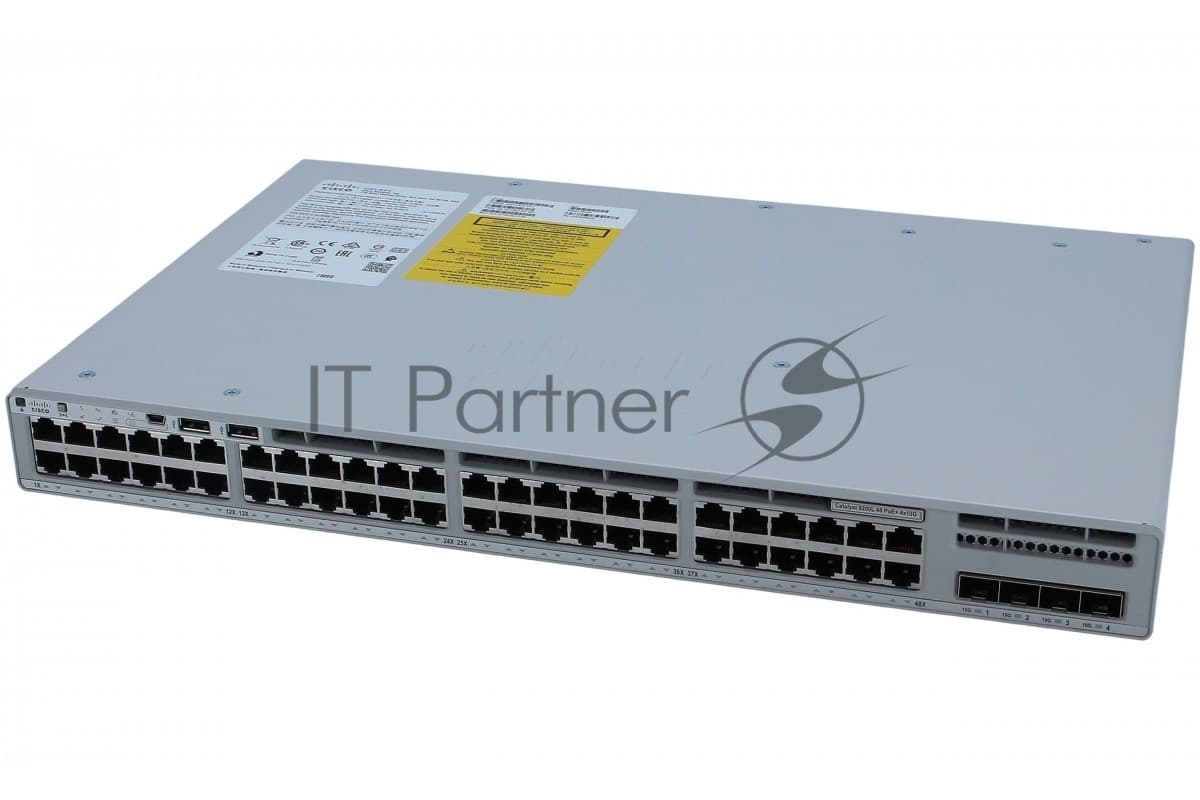 Коммутатор CISCO Catalyst 9200L 48-port PoE+ 4x10G uplink Switch, Network Essentials , C9200L-48P-4X-E
