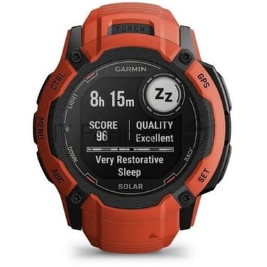 Умные часы Garmin Instinct 2X Solar, 1.0" MIP, 5G, Bluetooth, IPX7, красный