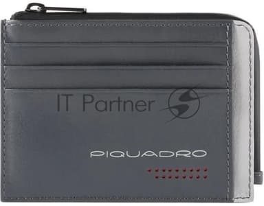 Картхолдер Piquadro Urban PP4822UB00R/GRN серый/черный, натуральная кожа