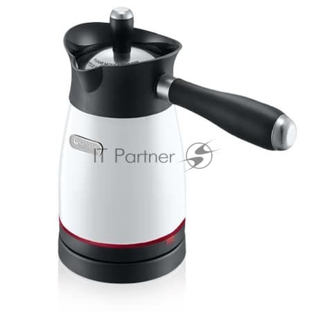 Электрическая турка Centek CT-1080 W (белый) 0.5л, 1000Вт, нерж.сталь, съемная мягкая ручка, крышка