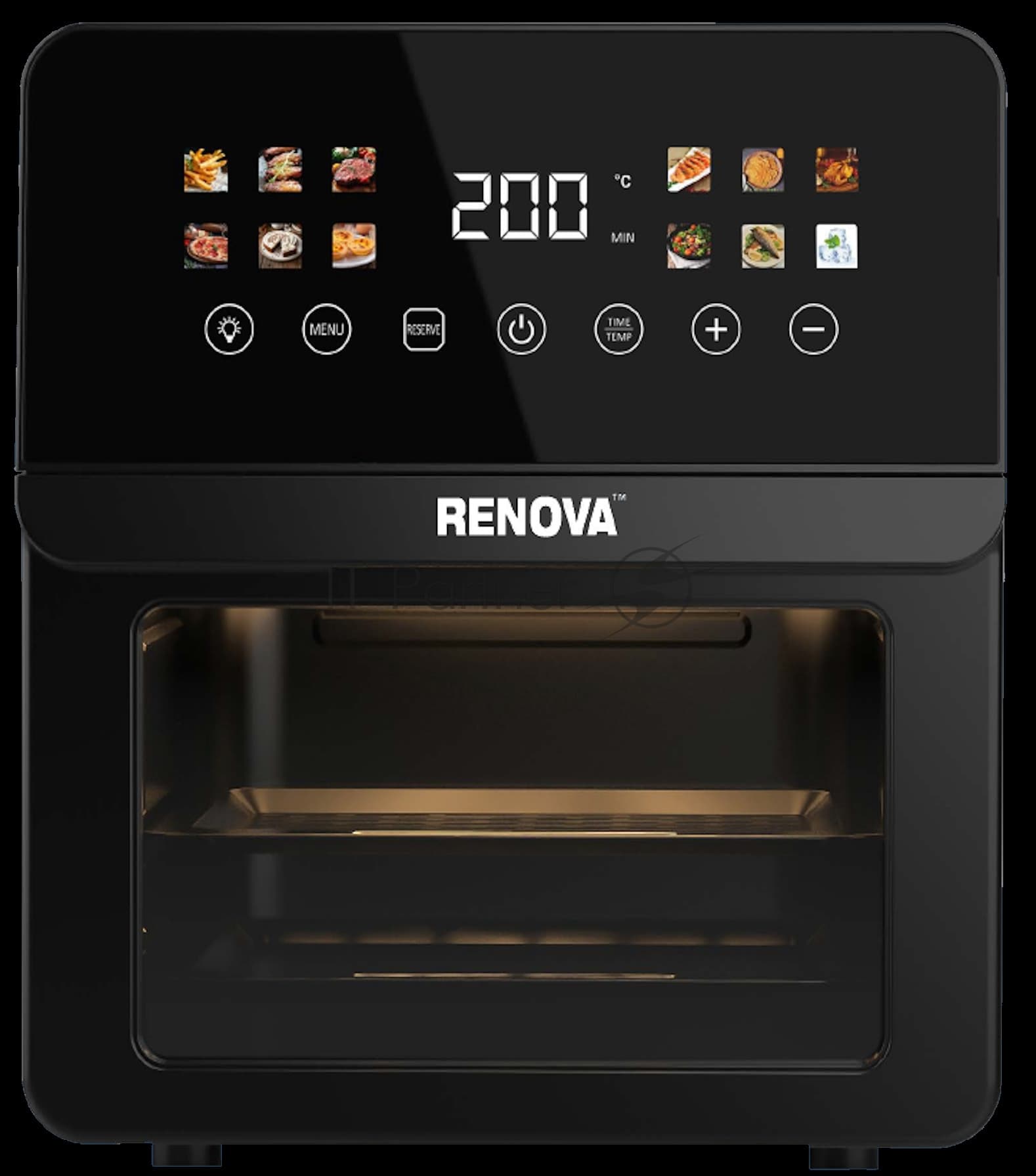 Аэрогриль Renova AF6-TB2 черный, 1700 Вт, 12 л, сенсор, 12 программ