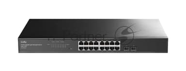 Коммутатор CUDY GS1016ES2, 16×1 Гбит/с + 2×1 Гбит/с SFP, настраиваемый