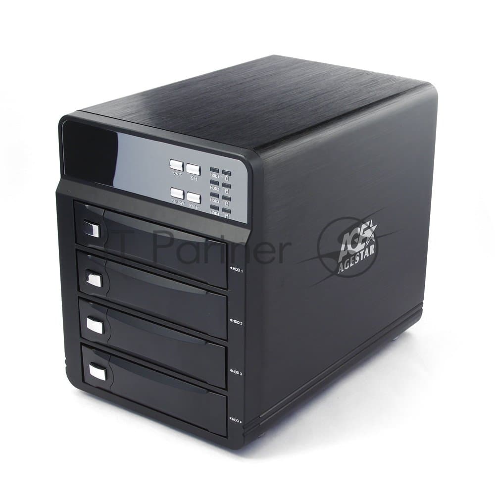 Внешний корпус для HDD AgeStar 3C4B3A1 SATA II алюминий черный LCD 3.5"