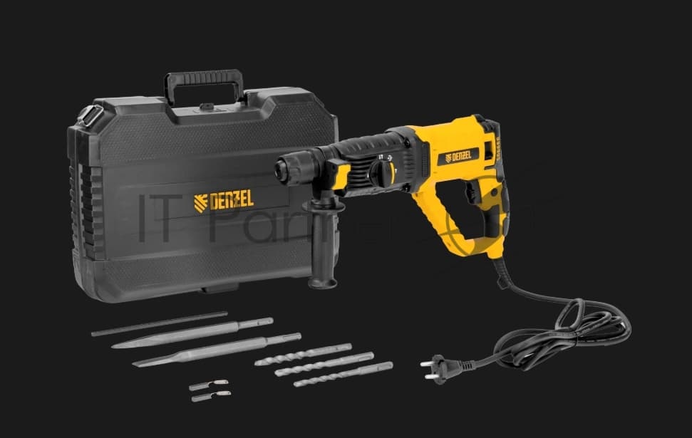 Перфоратор Denzel RHB-1050-30, SDS-plus, 1050 Вт, 3,4 Дж, от сети