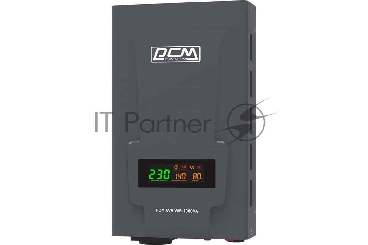 Стабилизатор напряжения Powercom WM-1000VA 800Вт 1000ВА графитовый
