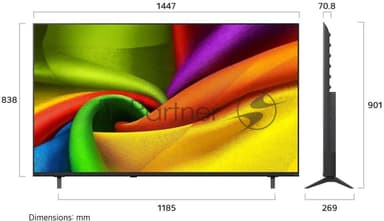 Телевизор LG 65" 65NU900B6LA, черный, Direct LED 3840x2160 4K UHD AI, 60Hz, webOS