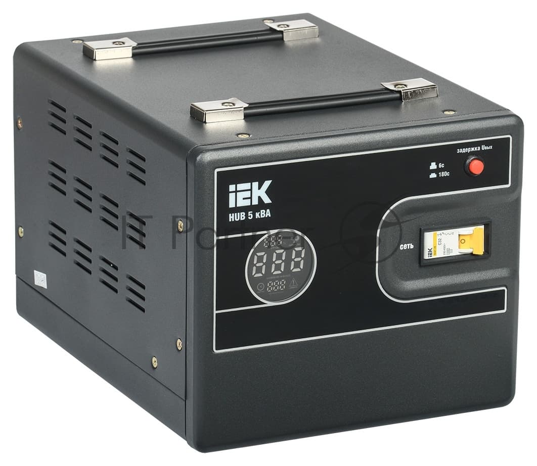 Стабилизатор напряжения IEK Hub 5кВА однофазный черный (IVS21-1-005-13)
