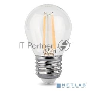Лампа светодиодная Gauss LED Filament Шар E27 7W 550lm 2700K 1/10/50