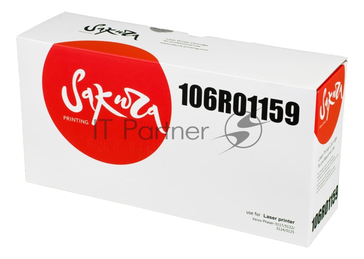 Картридж лазерный Sakura 106R01159 для Xerox P3117/3122/3124/3125, черный, 3000 к.