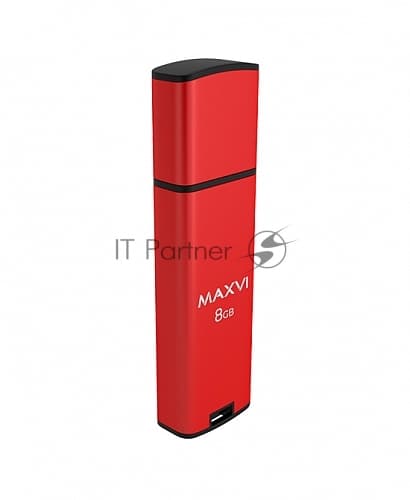 Флешка USB Maxvi MP2 red (FD8GbUSB20C10MP2), 8Gb, USB 2.0, R/W 15/5, красный/черный