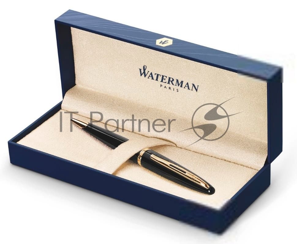 Ручка шариковая Waterman Carene (CWS0700380) Black GT M, синие чернила, подарочная коробка