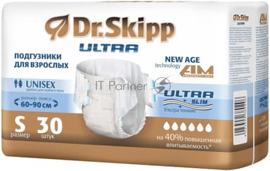 Подгузники для взрослых Dr.Skipp Ultra, р-р S, 30 шт., 8106