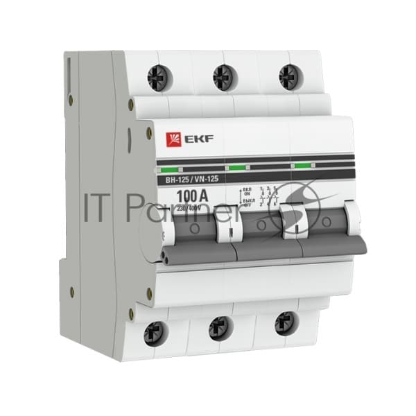 Выключатель нагрузки 3п 100А ВН-125 PROxima EKF SL125-3-100-pro