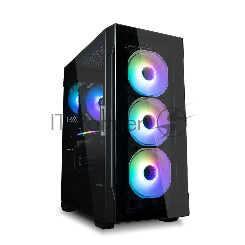 корпус ZALMAN I3 NEO TG BLACK, ATX, BLACK, FRONT TG, WINDOW, 2x3.5", 3x2.5", 1xUSB2.0, 2xUSB3.0, FRONT 3x120mm RGB, REAR 1x120mm RGB