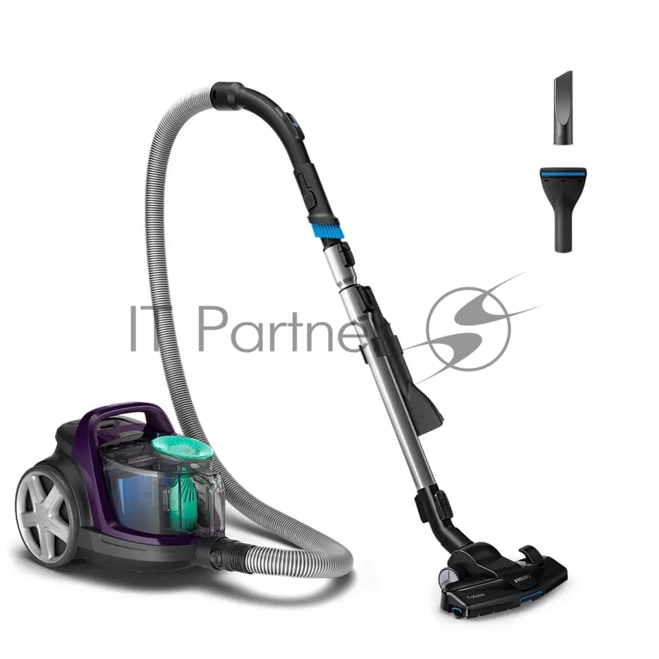 Пылесос Philips FC9571/01 черный/фиолетовый, 410/1900 Вт, уборка сухая, пылесборник контейнер 1.5 л