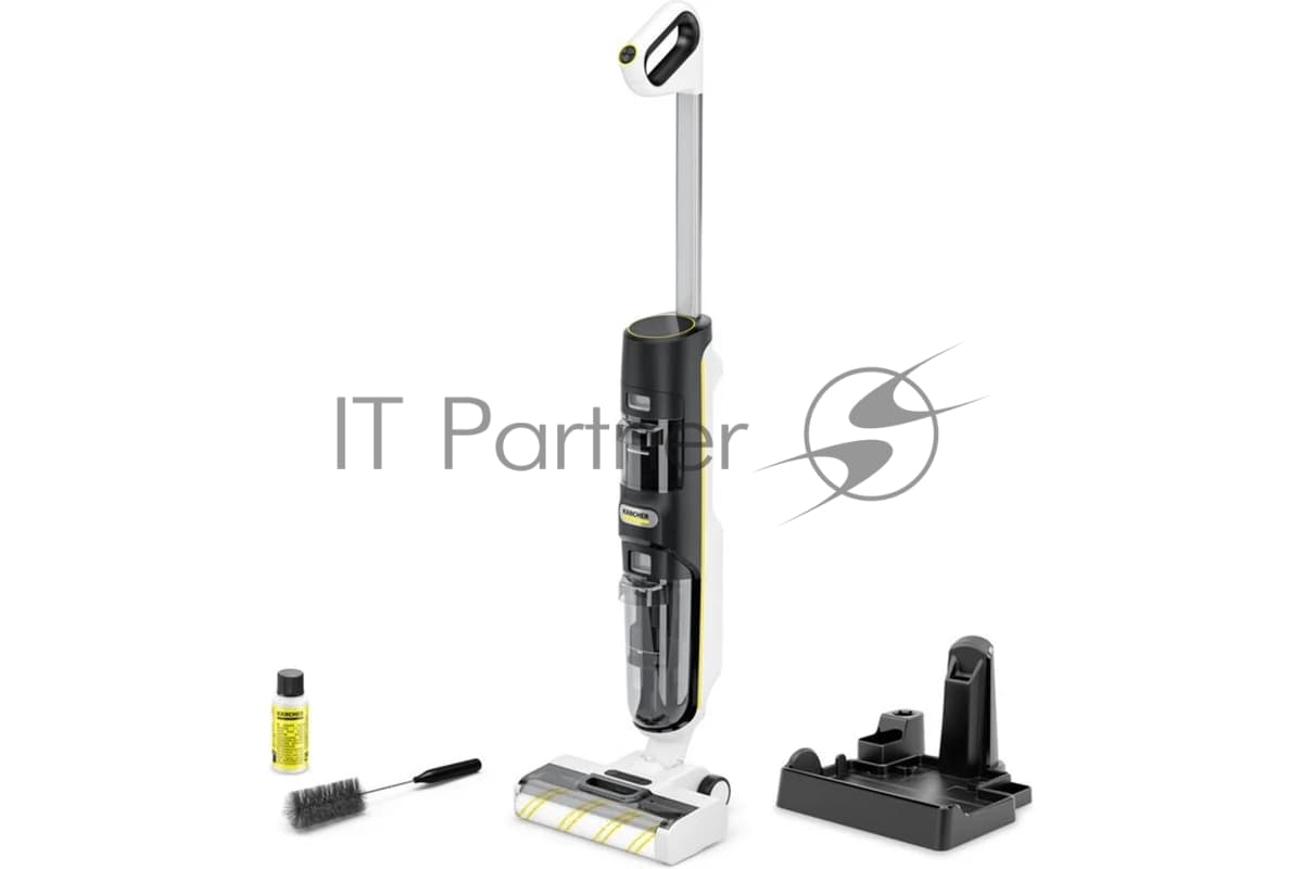 Пылесос вертикальный моющий Karcher FCV 4 белый/черный, питание от аккумулятора, 180 Вт, уборка влажная/сухая, пылесборник 0.45 л