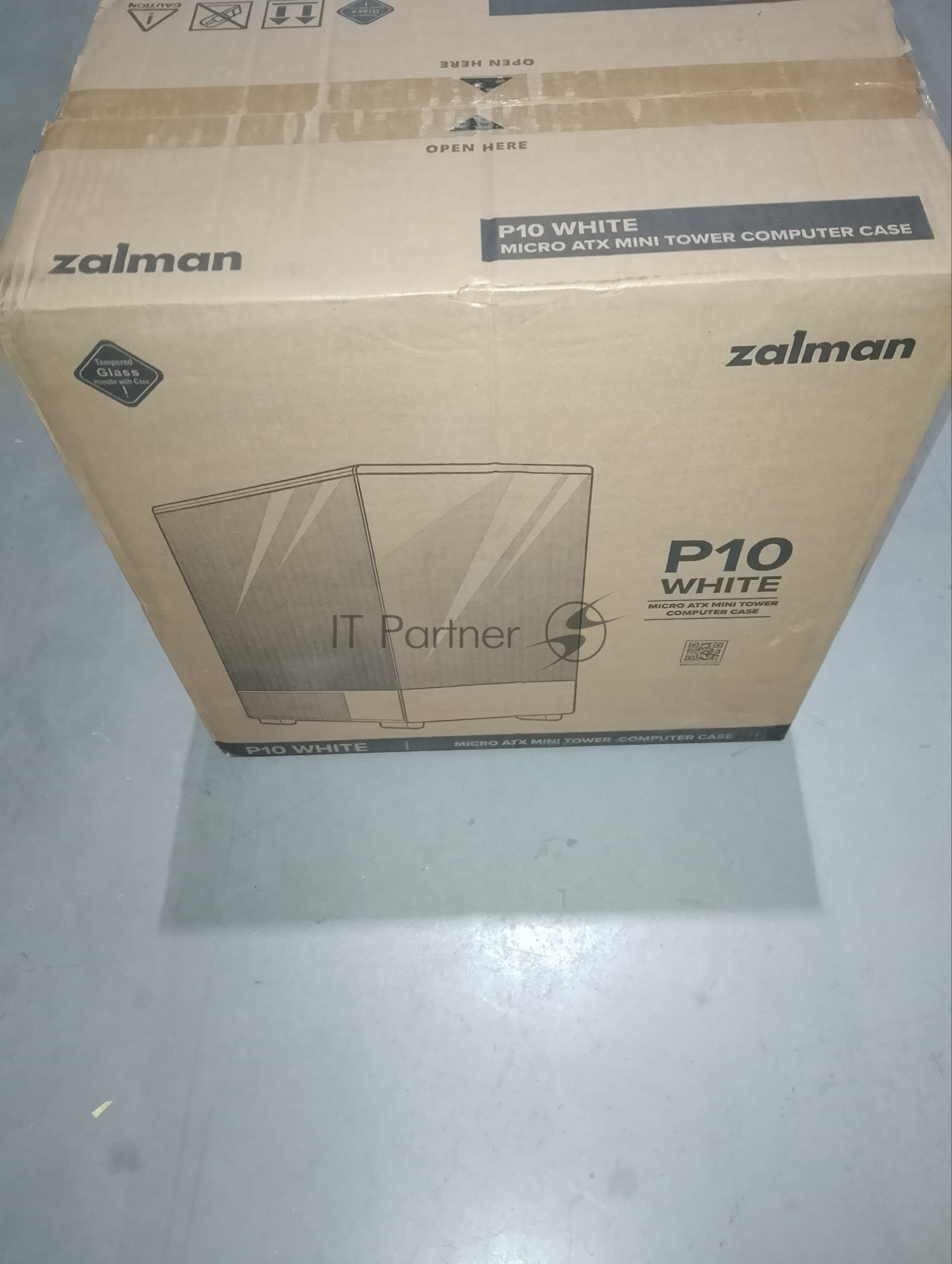 (Поврежденная упаковка) Корпус ZALMAN MiniTower P10 белый (mATX, без БП, 1xUSB3.2+1xUSB3.0, 1x120mm ARGB) (Zalman P10 white)
