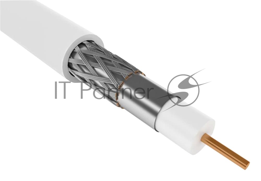 Кабель коаксиальный RG59 CCS 75Ом FPE PVC бел. (100м) GENERICA ITK CC1-R5F1-111-100-G