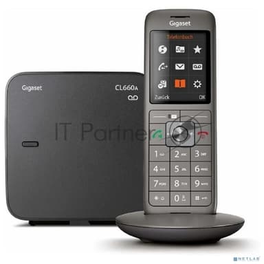 Радиотелефон Dect Gigaset CL660A черный автооветчик АОН