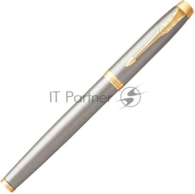 Ручка перьевая Parker IM Core F321 (CW1931649) Brushed Metal GT F сталь нержавеющая, подарочная коробка