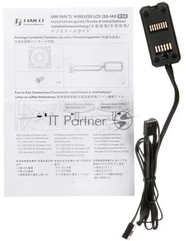 Вентилятор для корпуса Lian-Li Uni Fan TL Wireless LCD 120 LCD Reverse ARGB 120х124.5x28 черный 4-pin 31дБ (G99.12RTLLCD1W1B.R0) Ret