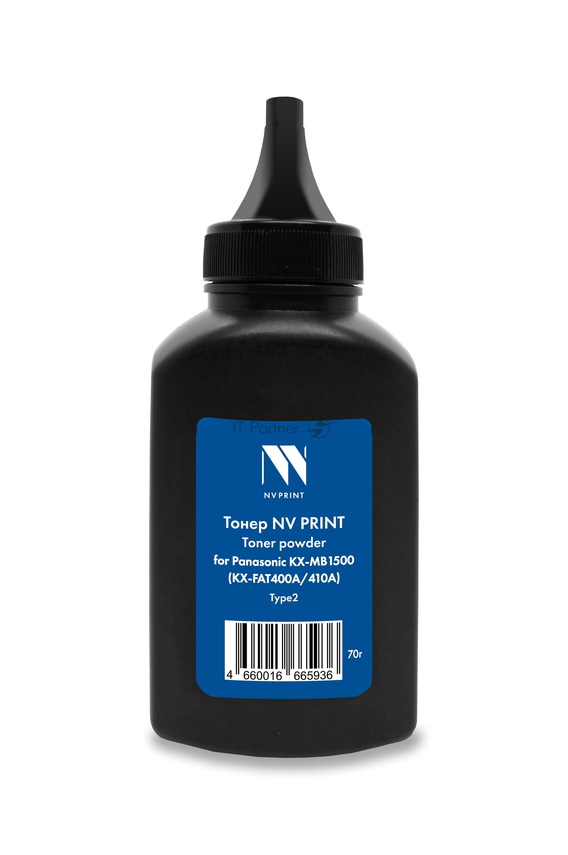 Тонер NVPrint для Panasonic KX-MB1500 (KX-FAT400A/410A) Type2 (70г) совместимый