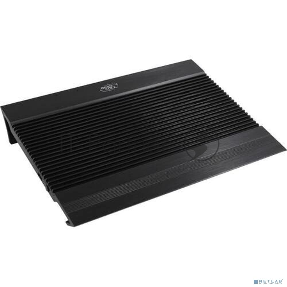 Теплоотводящая подставка под ноутбук DeepCool N8 BLACK (до 17", вентилятор 2x140мм, алюминий, черный, 2USB)