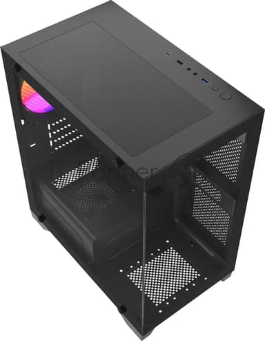 Компьютерный корпус Accord ACC-350-02B черный без БП mATX 1x120мм 1xUSB 2.0 1xUSB 3.0 1xUSB3.1 audio