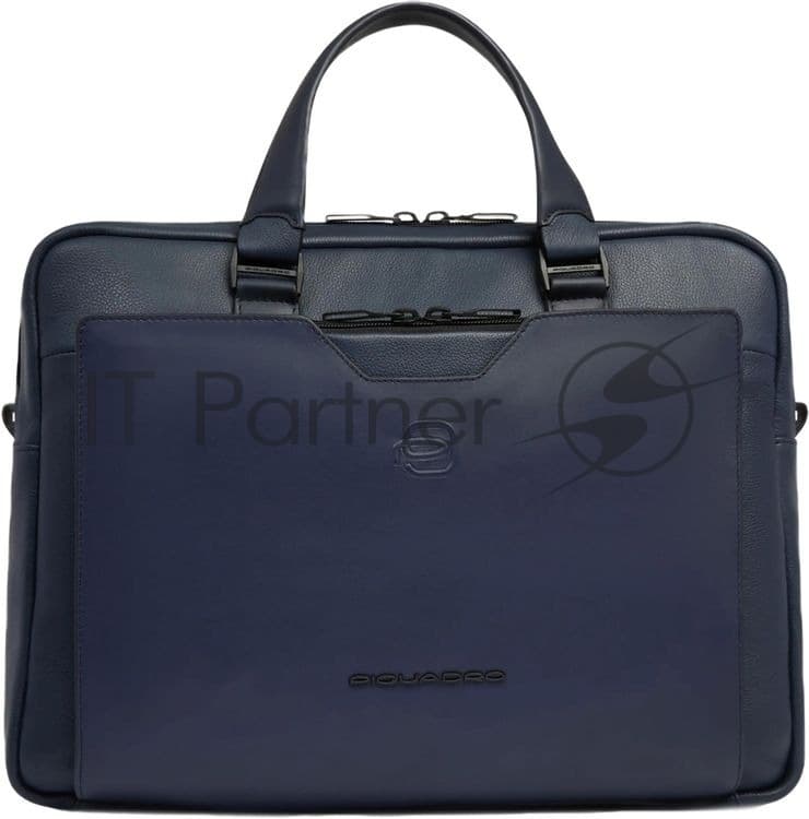 Деловая сумка мужская Piquadro Ael CA6920S142/BLU с отделением для ноутбука 14" синяя натур.кожа