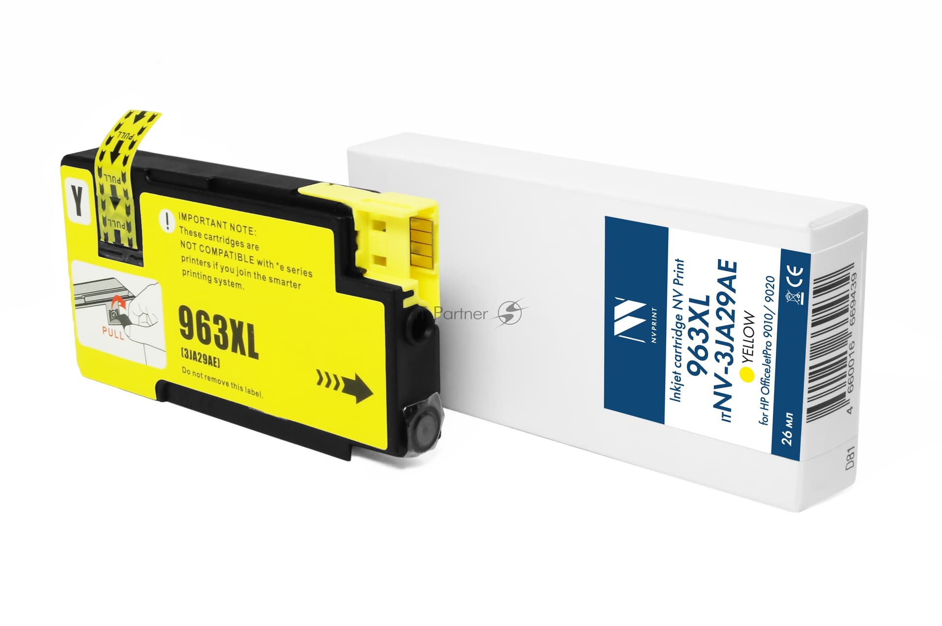 -/ Струйный картридж NVP 963XL (NV-3JA29AE) Yellow для HP OfficeJetPro 9010/9020 (26 мл) совместимый