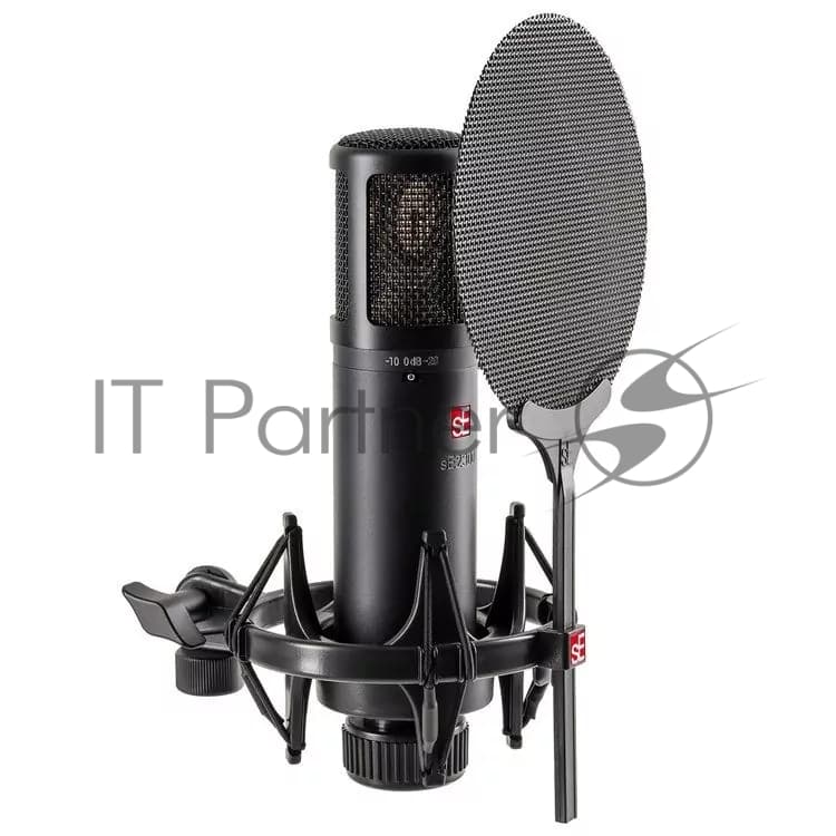 Микрофон конденсаторный sE Electronics SE 2300 20 Гц - 20 кГц, кардиоида, восьмерка, всенаправленная, комплектация: металлический поп-фильтр, держатель типа паук, резьбовой переходник на микрофонную стойку