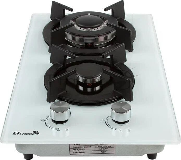 Газовая панель ELTRONIC (33-09) 2 конфорки , белый